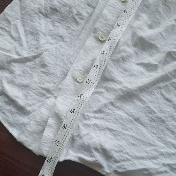 FLAWED Jacquemus White Quiet Luxury Chic Feminine Edgy Streetwear Shirt Dress 42 - Picture 8 of 10